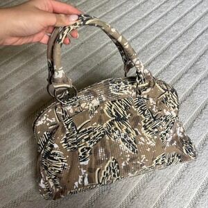 Amici boho tan leather duffle bag y2k boho punk party summer festivals